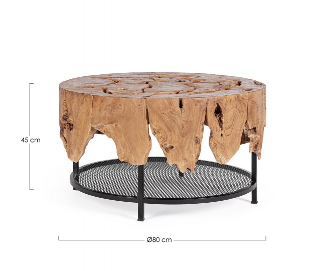 Tavolino in legno D.80 x 45 h