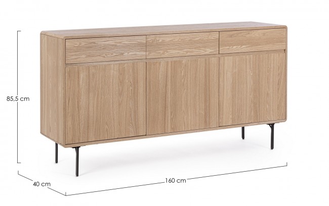 Credenza in legno 160x40x85.5 cm