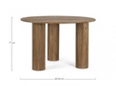 Tavolo Dacca brown D.120 x 77 h in legno