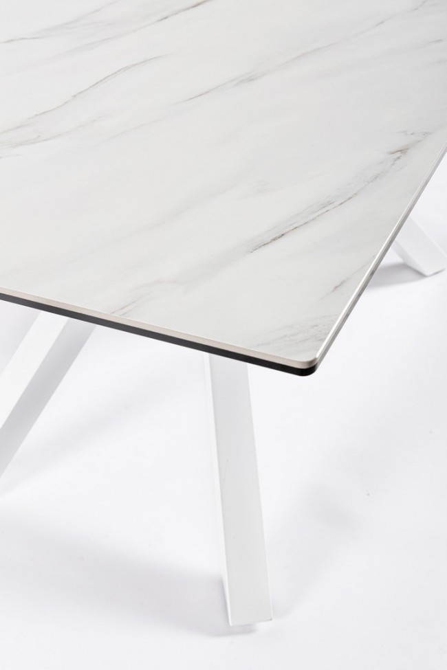 Tavolo bianco 180x90 cm in ceramica