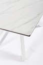 Tavolo bianco 180x90 cm in ceramica