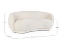 Divano 2 posti 191x93x73 in bouclé naturale