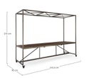 Tavolo espositore legno 301,5x90x210 h