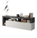 Porta TV bianco lucido 184x42x58