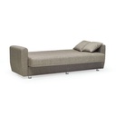 Divano letto tortora 228x90x89 cm