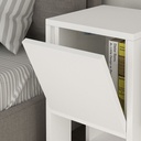 Comodino bianco 30x30x55 cm anta ribalta