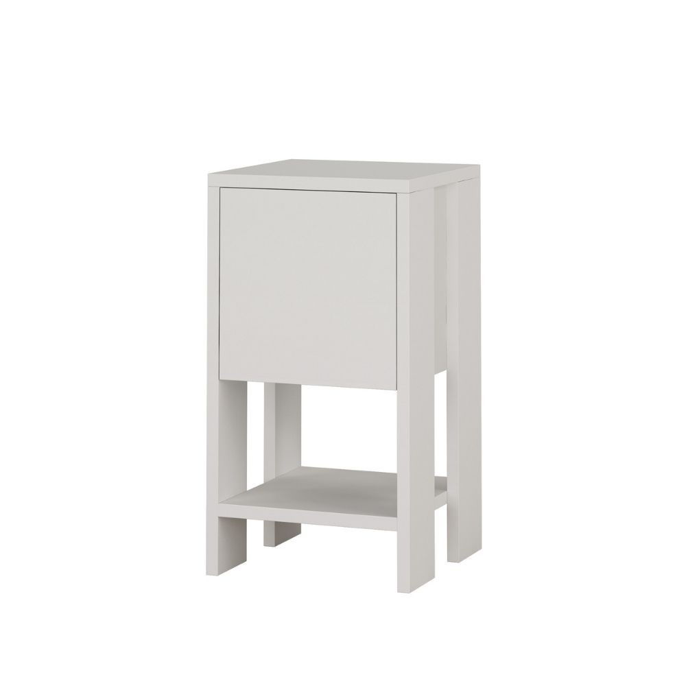 Comodino bianco 30x30x55 cm anta ribalta