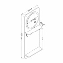 Mobile ingresso 60x15x150 h cm con specchio