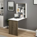 Scrivania pieghevole noce e bianco 93x58x157