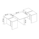 Set tavolini 60x60x42 cm