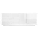 Madia bianco laccato 241x44x90