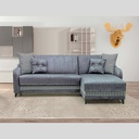 Divano grigio 246x138x92 cm