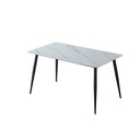 Tavolo rettangolare 140x80 effetto marmo bianco