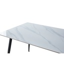 Tavolo rettangolare 140x80 effetto marmo bianco