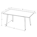 Tavolo rettangolare 160x90 effetto marmo