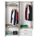 Armadio bianco 120x170 4 ante 2 cassetti