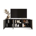 Porta TV 181x59x44 cm in titanio rovere