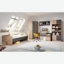 Parete attrezzata rovere e antracite 83x194x50,6