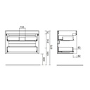 Mobile bagno sospeso bianco 100x45x56h