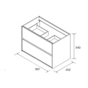 Mobile bagno sospeso bianco 100x45x56h