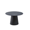 Tavolo rotondo nero e oro 110x110x76
