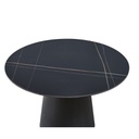 Tavolo rotondo nero e oro 110x110x76