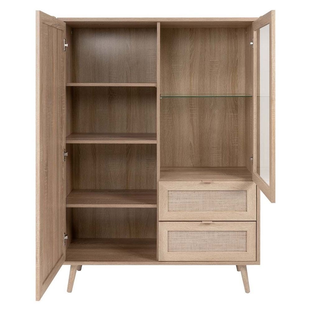 Credenza effetto vimini 101,5x40x139 cm