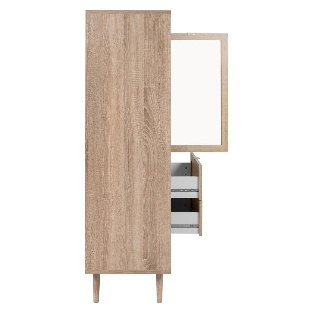 Credenza effetto vimini 101,5x40x139 cm