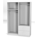 Armadio bianco 120x41x170 cm 4 ante 2 cassetti