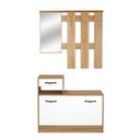 Mobile ingresso bianco lucido 100x180x25 cm