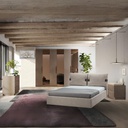 Comodino 50x42x52 cm con 2 cassetti bronzo