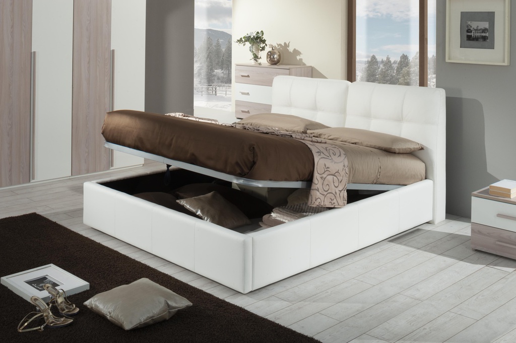 Letto matrimoniale grigio 160x190 cm