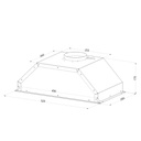 Cappa sottopensile 52 cm inox classe D