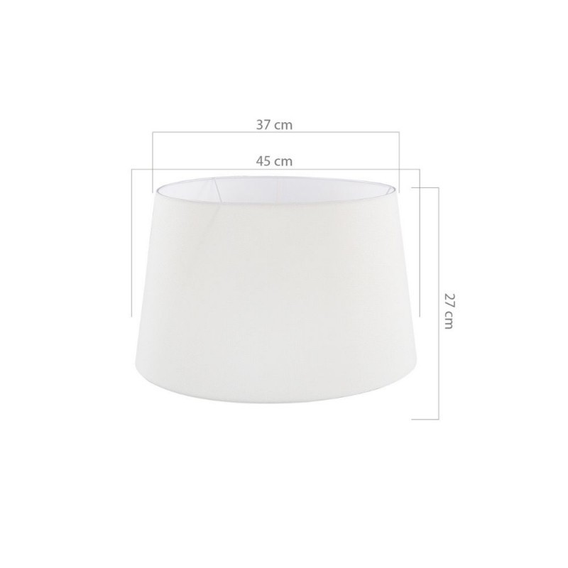 Lampada da terra 134,5x45 cm con paralume bianco