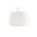Lampada da terra 134,5x45 cm con paralume bianco