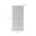Armadio bianco 80x51,6x177 cm