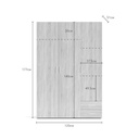 Armadio bianco 120x51,6x177 cm