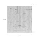 Armadio bianco 160x51,6x177 cm