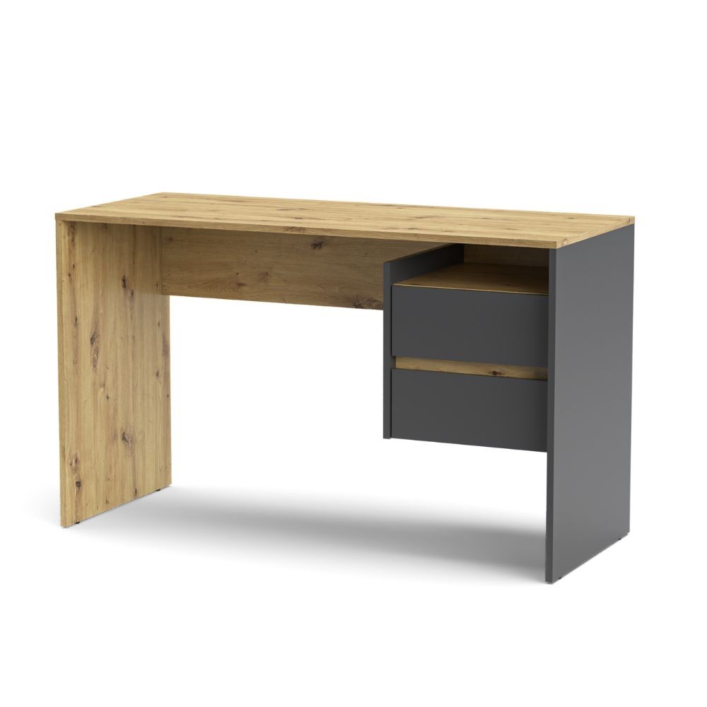 Scrivania rovere e antracite 75.5x125x51.6