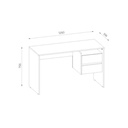 Scrivania rovere e antracite 75.5x125x51.6