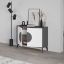 Madia 110 x 35.6 x 82 cm antracite e bianca