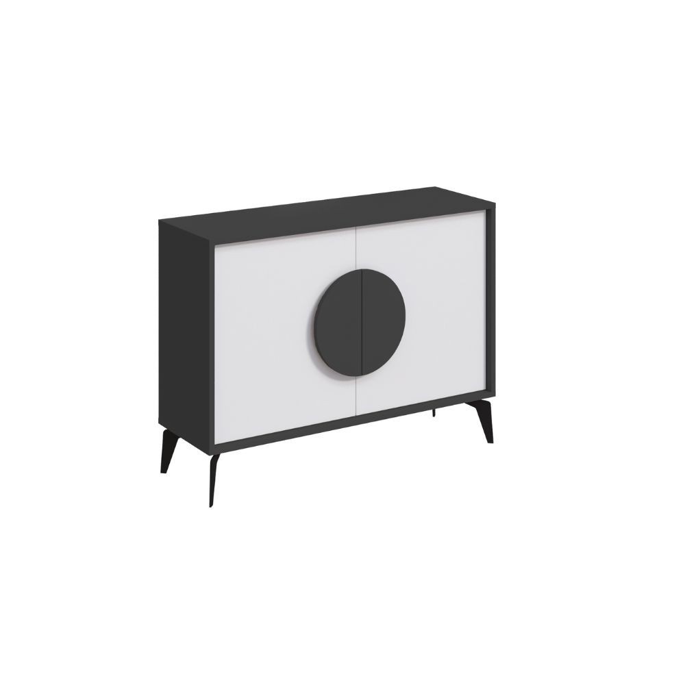 Madia 110 x 35.6 x 82 cm antracite e bianca