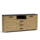 Credenza rovere e antracite 179,6x40x83