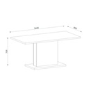 Tavolo rovere 160x80x75.90 cm