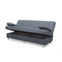 Divano letto contenitore 190x88x82 cm grigio