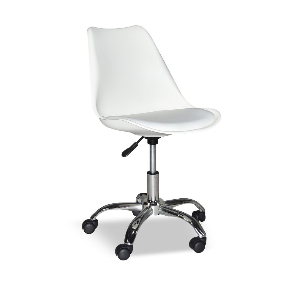Poltrona ufficio bianca 76x48x42 cm