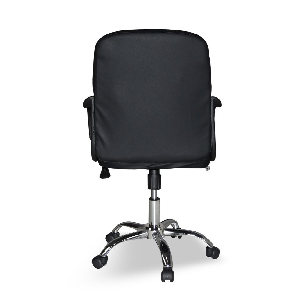 Poltrona ecopelle nera 90x57x44 cm