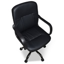 Poltrona ecopelle nera 90x57x44 cm