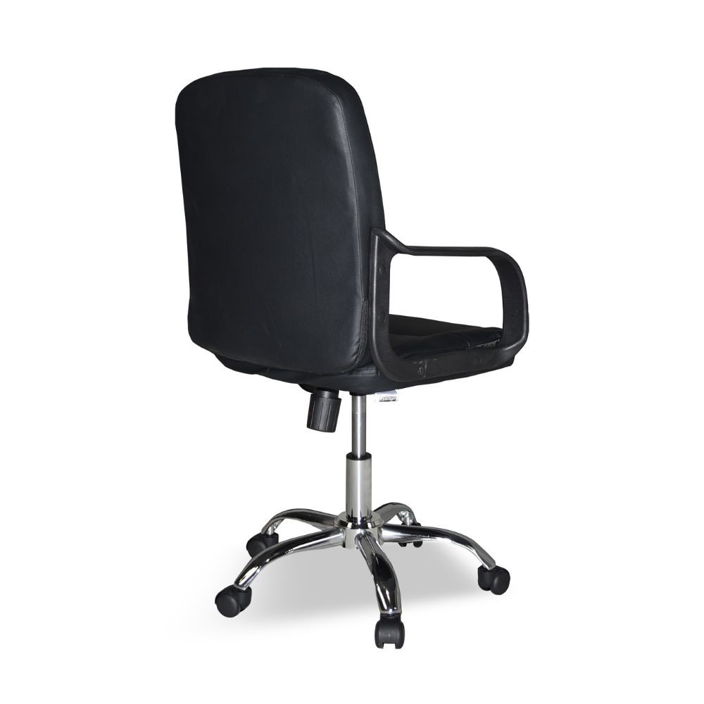 Poltrona ecopelle nera 90x57x44 cm