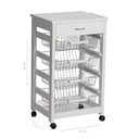 Carrello con cassetto 85x49x39 cm